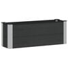 vidaXL Vrtna visoka greda Črna 100 x 30 x 36 cm alu.