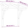 vidaXL Nadstrešek za vrata 100x100x80 cm impregnirana trdna borovina