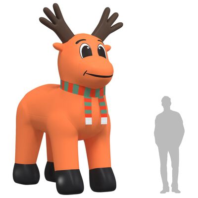 vidaXL Božični napihljiv severni jelen z LED lučkami 400 cm