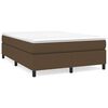 vidaXL Posteljni okvir z vzmetmi temno rjav 140x200 cm tkanina