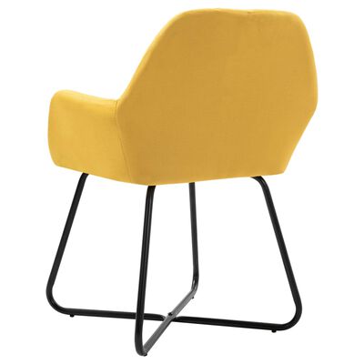 vidaXL Jedilni stoli 2 kosa rumeno blago
