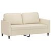 vidaXL Dvosed krem 140 cm umetno usnje