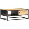 vidaXL Klubska mizica z izrezljanimi vrati 90x55x36 cm mangov les