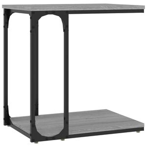 vidaXL Stranska mizica siva sonoma 50x35x52 cm inženirski les