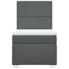 vidaXL Box spring postelja z vzmetnico temno siva 90x200 cm blago