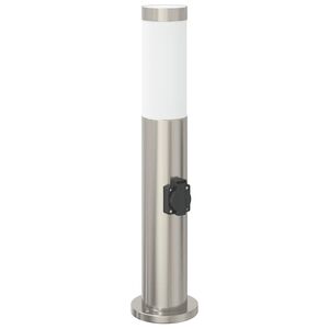 vidaXL Stebriček z vtičnico 50 cm nerjaveče jeklo IP44
