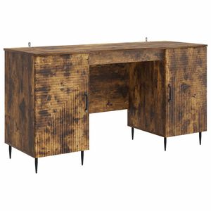vidaXL Miza Dimljen hrast 142,5 x 50 x 75 cm Inženirski les