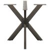 vidaXL Noge jedilne mize pajkove oblike črne 85x85x(72-73) cm jeklo
