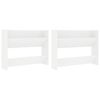 vidaXL Stenska omarica za čevlje 2 kosa bela 80x18x60 cm iverna pl.