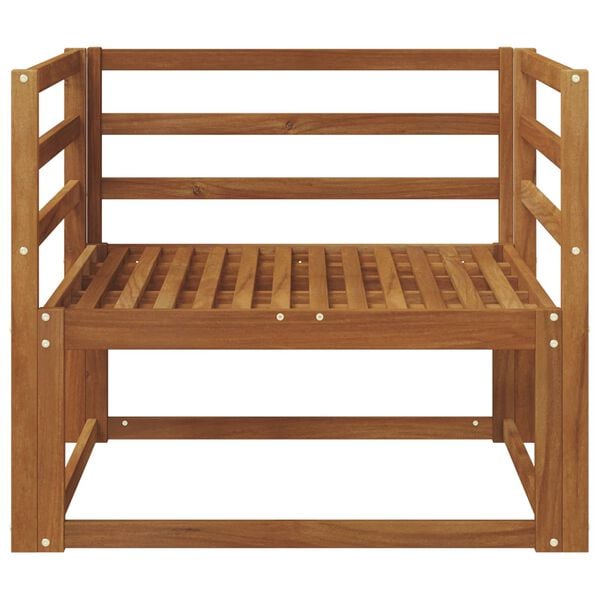 vidaXL Srednji zunanji kavč Masiven les akacije Naravna