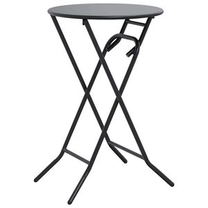 vidaXL Vrtna miza Antracit 50 x 50 x 72 cm Kovina