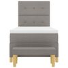 vidaXL Postelja z vzmetnico z vzmetnico Taupe 90 x 190 cm blago
