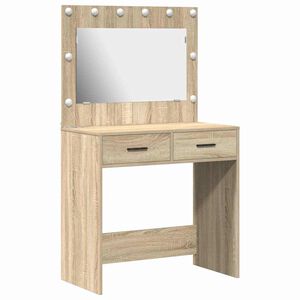 vidaXL Toaletna mizica Sonoma hrast 78,5 x 41 x 135 cm Konstruiran les