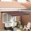 vidaXL Retraktilna tenda Rjava 300 x 250 cm Aluminij in tkanina