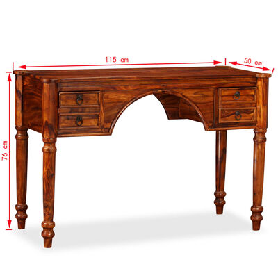 vidaXL Pisalna miza iz trdnega palisandra 115x50x76 cm