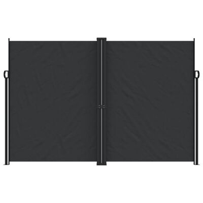 vidaXL Zložljiva stranska tenda črna 220x600 cm