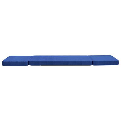 vidaXL Zložljiv talni stol modro blago