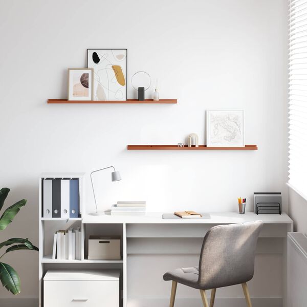 vidaXL Stenska polica 2 pcs Rdeča 100 x 9 x 3 cm Konstruiran les