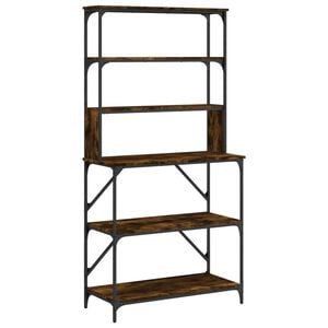 vidaXL Stojalo za peko 6-nadstropno dim. hrast 90x40x180 cm inž. les
