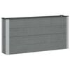 vidaXL Vrtna visoka greda Siva 150 x 30 x 72 cm alu.