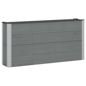 vidaXL Vrtna visoka greda Siva 150 x 30 x 72 cm