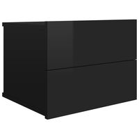 vidaXL Nočna omarica visok sijaj črna 40x30x30 cm iverna plošča