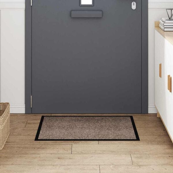 vidaXL Doormat Bež 60 x 40 x 1.2 cm Teddy tkanina