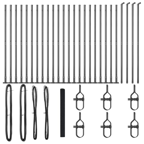 vidaXL Steber ograje. Siva 50 x 1,4 m (12 x 12 mm mreža) Jeklo in PVC