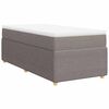 vidaXL Box spring postelja z vzmetnico taupe 90x200 cm blago