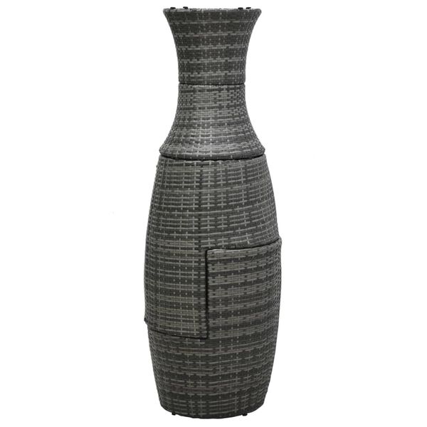 vidaXL Bistro garnitura z blazinami 3-delna poli ratan siva