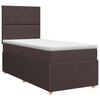 vidaXL Postelja boxspring z vzmetnico Temno rjava 80 x 200 cm Blago