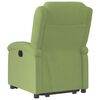 vidaXL Električni naslanjač s funkcijo vstajanja svetlo zelen žamet