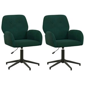 vidaXL Vrteči pisarni&scaron;ki stoli 2 kos Žamet 54 x 55 x 90 cm