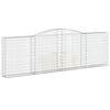 vidaXL Obokane gabion košare 7 kosov 400x30x120/140cm pocinkano železo