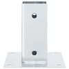 vidaXL Post Bases Square 4 kosi Silver 71x71 mm Pocinkano jeklo