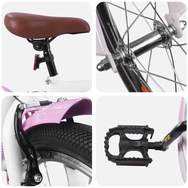 vidaXL Otro&scaron;ko Kolo 18 Palcev za 5-7 let Svetlo roza