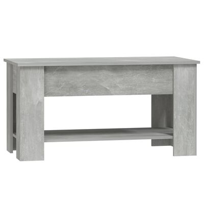 vidaXL Klubska mizica betonsko siva 101x49x52 cm inženirski les