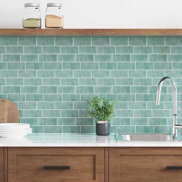 vidaXL Podhodna ploščica 10 pcs Siva zelena 29.4 x 21.4 cm