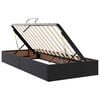 vidaXL Postelja s shranjevanjem Črna 90 x 190 cm Umjetno usnje