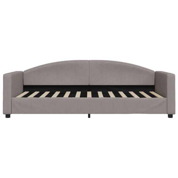 vidaXL Raztegljiva postelja taupe 90x200 cm blago