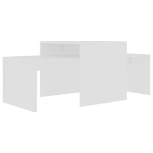 vidaXL Komplet klubskih mizic bel 100x48x40 cm inženirski les