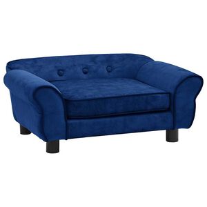 vidaXL Pasji kavč moder 72x45x30 cm iz pli&scaron;a