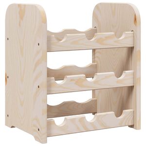 vidaXL Stojalo za vino 33x25x37 cm trdna borovina