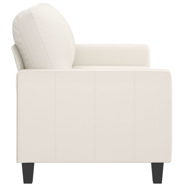 vidaXL Dvosed krem 140 cm umetno usnje