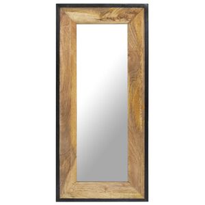 vidaXL Ogledalo 110x50 cm trden mangov les