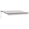 vidaXL Retraktilna tenda Svetlo siva in bela. 2,5 x 2 m blago