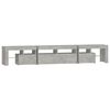 vidaXL TV omarica z LED lučkami betonsko siva 230x36,5x40 cm