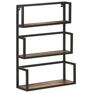 vidaXL Stenska polica 60x20x85 cm trden predelan les