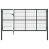 vidaXL Vrtna vrata s stebrički iz jekla 350 x 120 cm antracitna