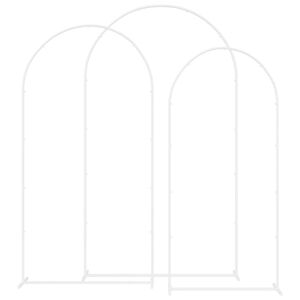 vidaXL Poroka Arch 3 kos Bela 120 x 40 x 217 cm Jeklo